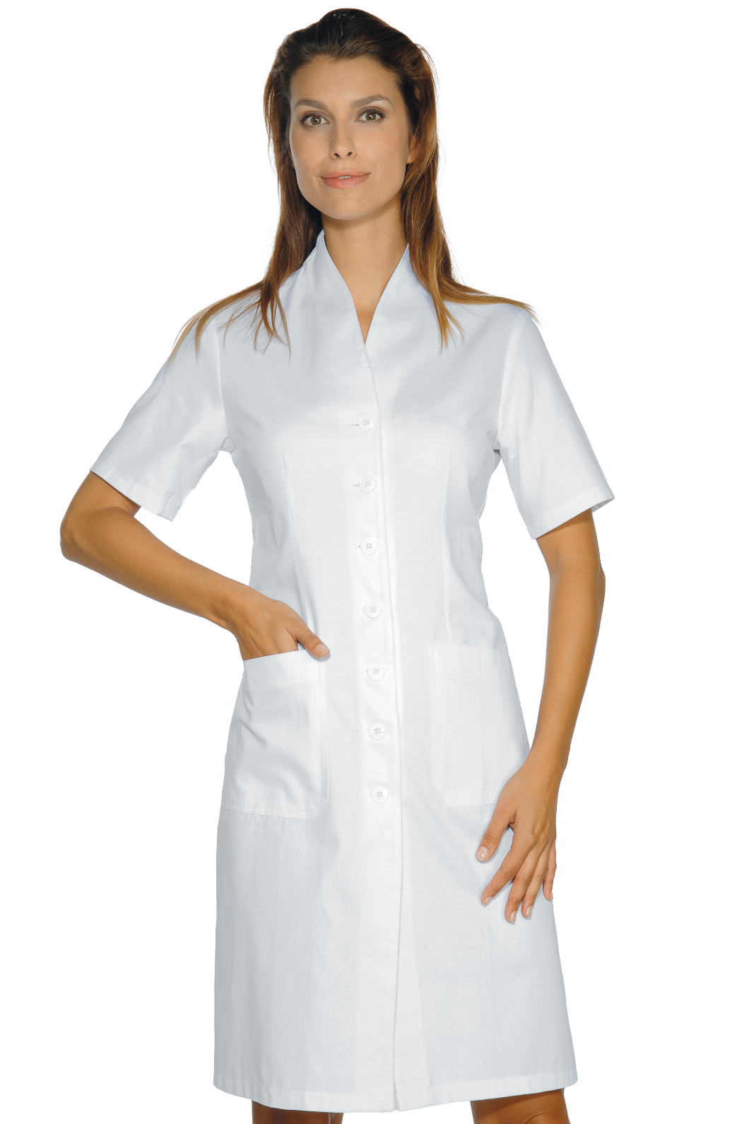 Camice Lugano Bianco - Isacco - Mezza Manica - 100% Cotone