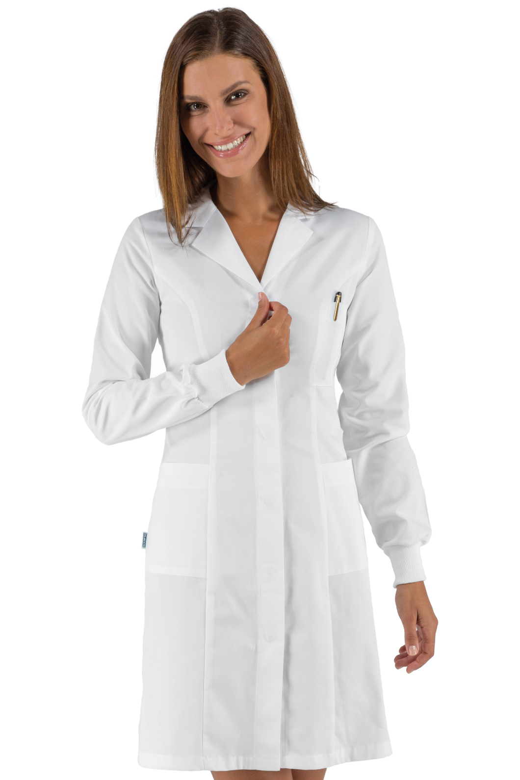 Camice Donna Valencia SLIM Bianco - Isacco - Polso in Maglia - 100% Poliesterebohème