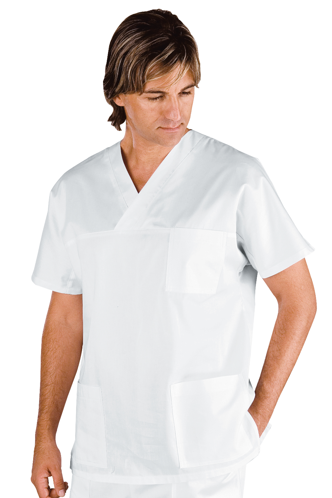 Casacca Collo a V  - Isacco - 65% Poliestere35% Cotone150% Grm²