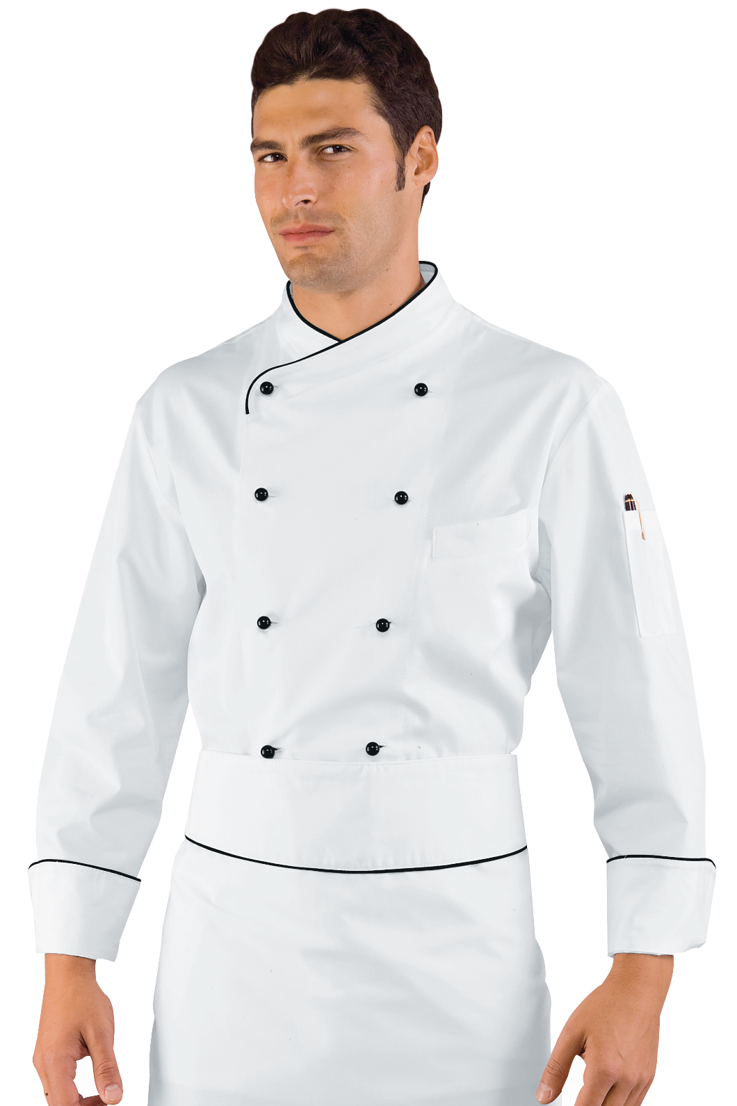 Giacca Cuoco Pechino - Isacco - Manica Lunga - 100% Cotone190% Grm²