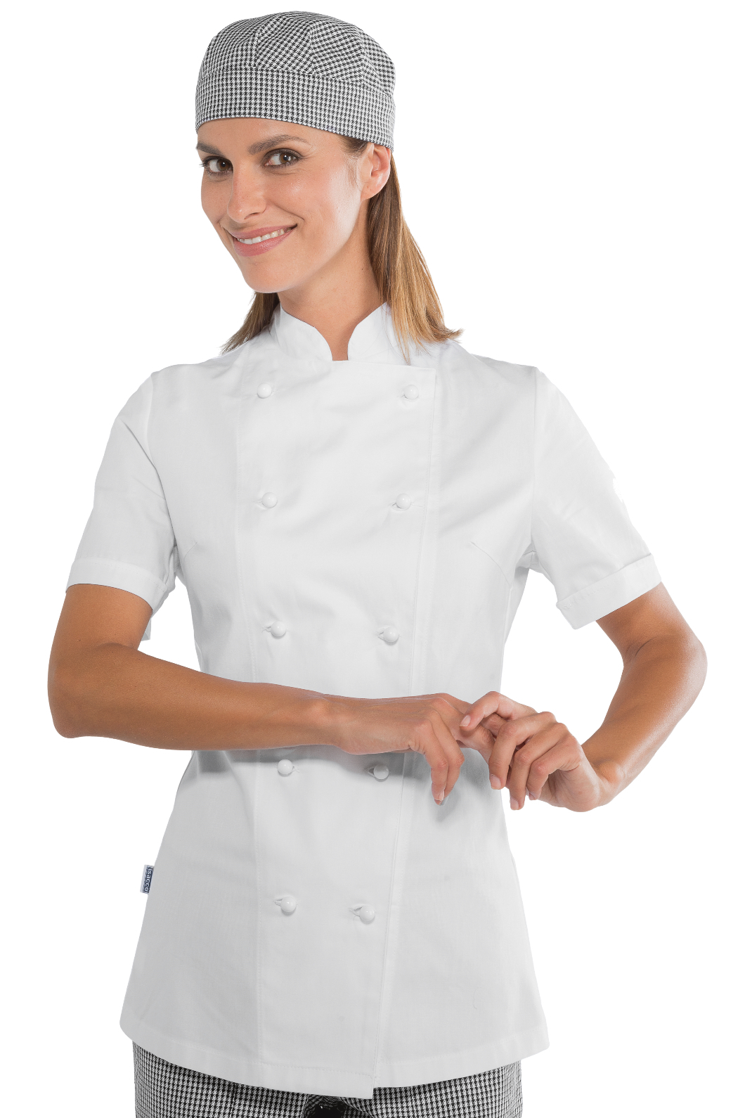 Giacca Lady Chef bottoni antipanico - Isacco - Mezza Manica - 100% Cotone
