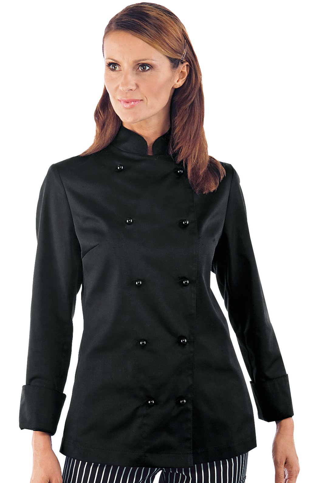 Giacca Lady Chef bottoni antipanico - Isacco - Manica Lunga - 65% Poliestere35% Cotone195% Grm²