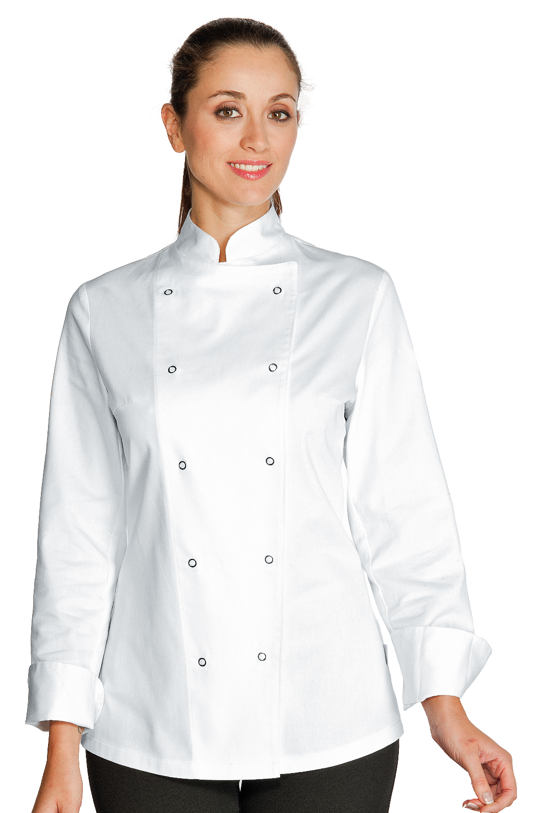 Giacca Lady Chef Bottoni a Pressione - Isacco - Manica Lunga - 100% Cotone