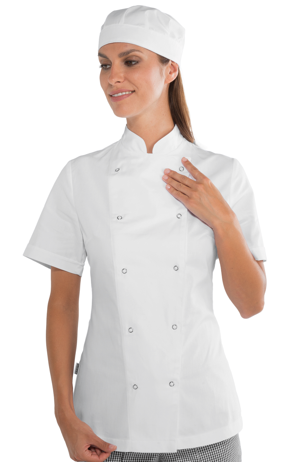 Giacca Lady Chef Bottoni a Pressione - Isacco - Mezza Manica - 100% Cotone