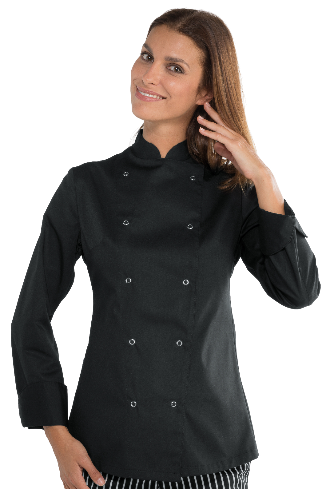 Giacca Lady Chef Bottoni a Pressione - Isacco - Manica Lunga - 65% Poliestere35% Cotone