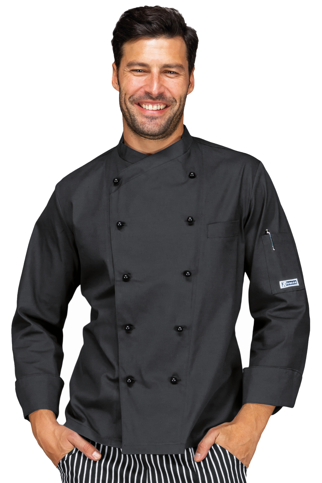 Giacca cuoco Panama - Isacco - Manica Lunga - 65% Poliestere35% Cotone
