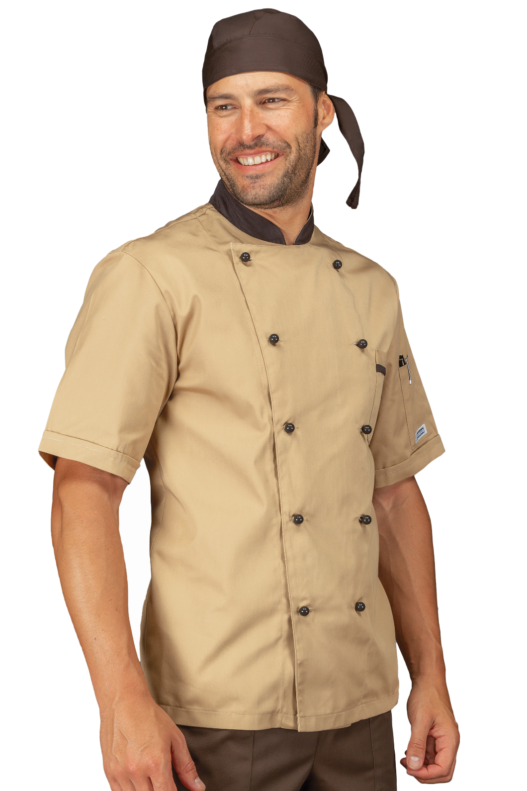 Giacca Cuoco Bicolore - Isacco - Mezza Manica - 65% Poliestere35% Cotone