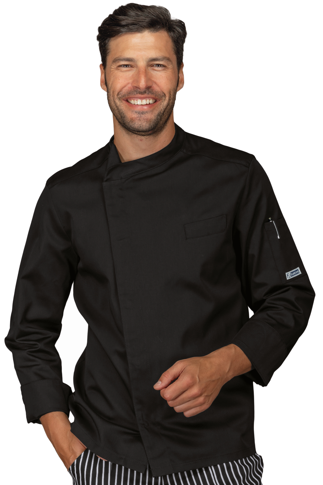 Giacca cuoco Bilbao - Isacco - Manica Lunga - 65% Poliestere35% Cotone