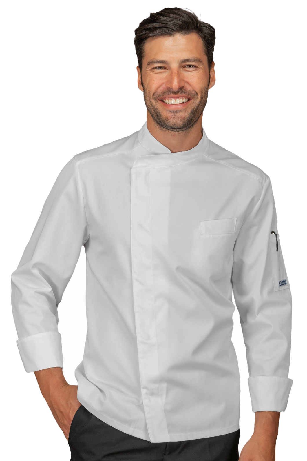 Giacca cuoco Bilbao - Isacco - Manica Lunga - 65% Poliestere35% Cotone195% Grm²