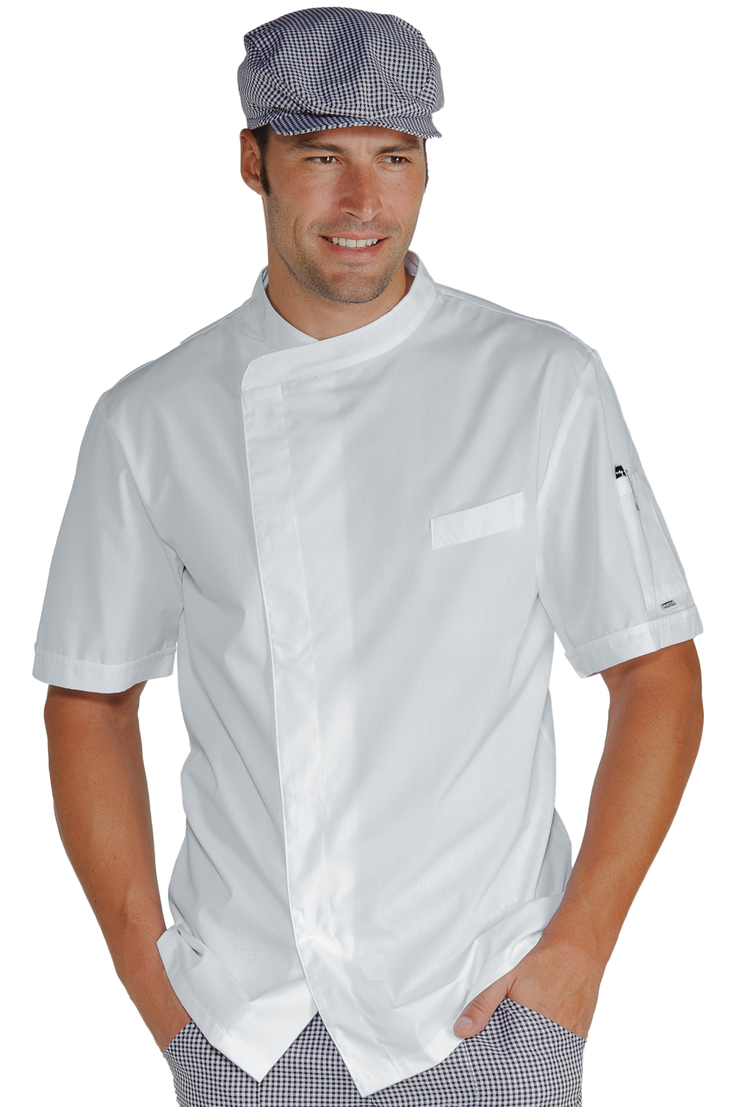 Giacca cuoco Bilbao - Isacco - Mezza Manica - 65% Poliestere35% Cotone150% Grm²