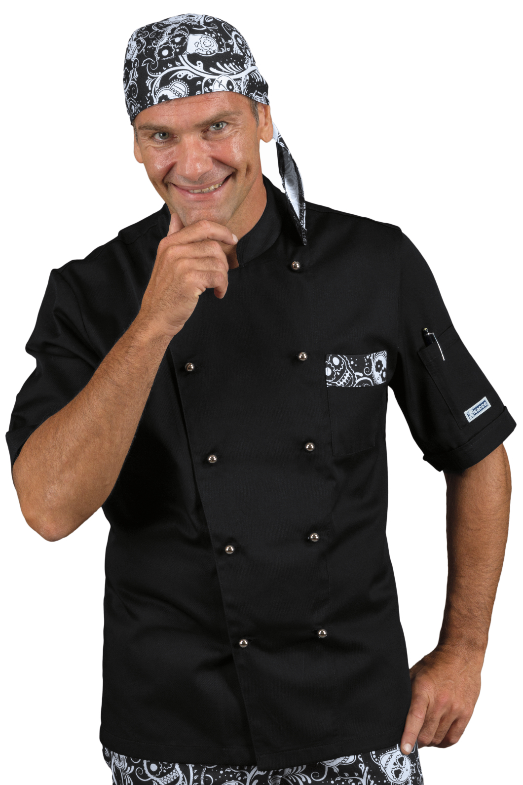 Giacca Cuoco Atlanta - Isacco - Mezza Manica - 65% Poliestere35% Cotone