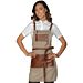Bristol short apron with leather inserts and laces - Isacco