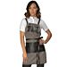 Bristol short apron with leather inserts and laces - Isacco