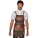 Bristol short apron with leather inserts and laces - Isacco