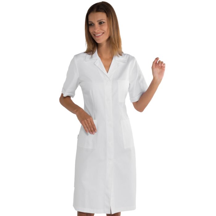 Isacco Giacca Lady Snaps – Bianco, 100% Cotone, Mezza Manica, Taglia S, Giacca Leggera Per Donna