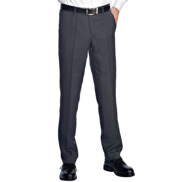 Pantalone Uomo senza Pinces - Isacco Antracite 100% Lana | Isacco Divise
