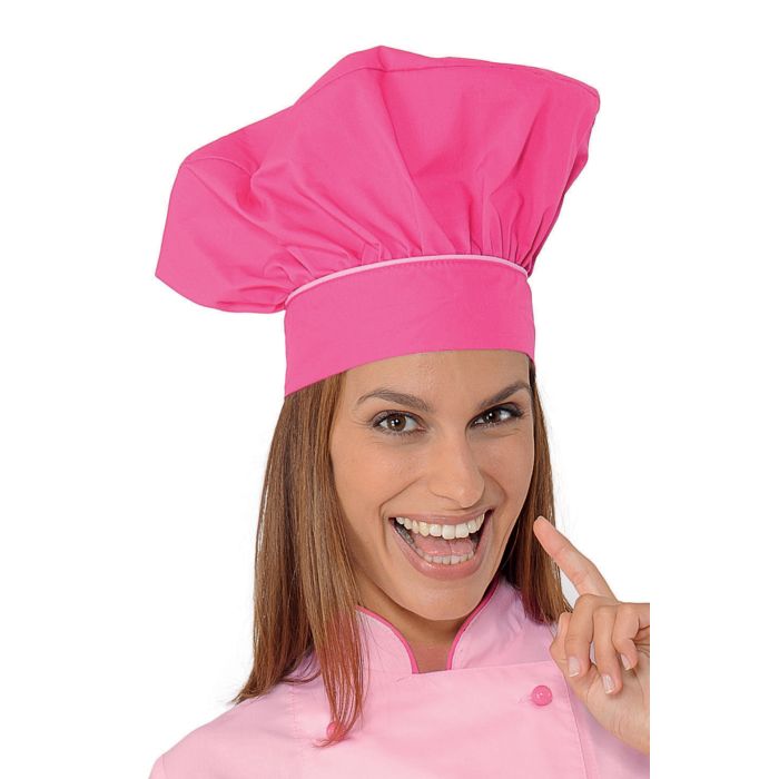 Cappello Cuoco - Isacco Fuxia+rosa 65% Poliestere 35% Cotone