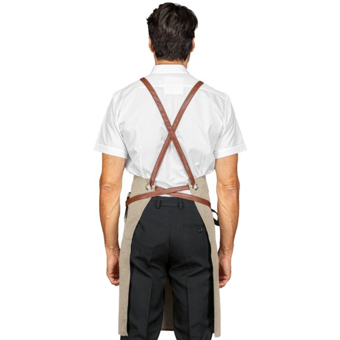 Pantaloni Da Chef In Tessuto Gessato - Vita Media Con Coulisse E Tasche