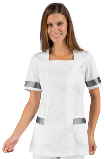 Isacco Casacca Lampedusa Bianco Bianco 100/% Cotone Manica Lunga S