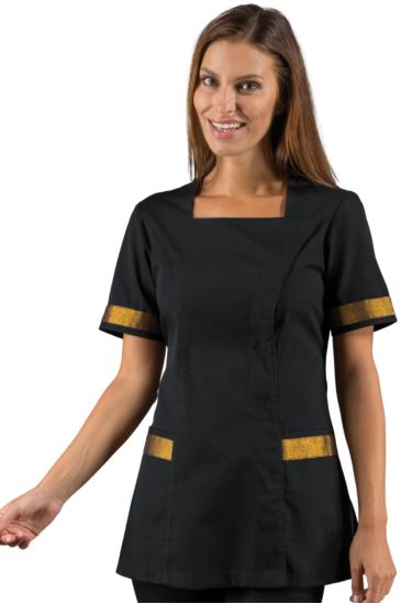 Aberdeen blouse - Isacco Black+golden Lurex