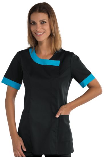 Delhi blouse - Isacco Black+turquoise