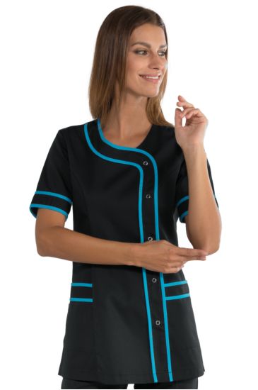 Brasilia blouse - Isacco Black+turquoise