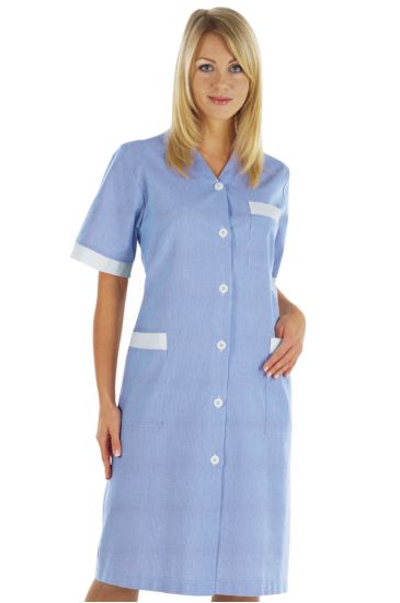 Michelle gown - Isacco Light Blue Striped