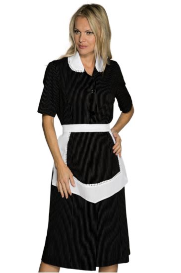 Antille gown with apron - Isacco Black Vienna