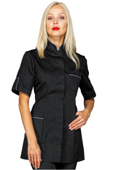 Antigua blouse Half Sleeve - Isacco Black+grey