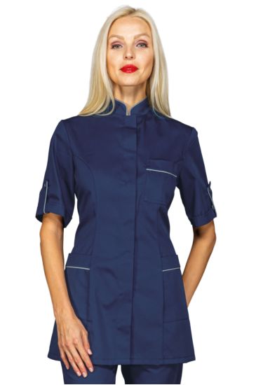 Antigua blouse Half Sleeve - Isacco Grey+blue