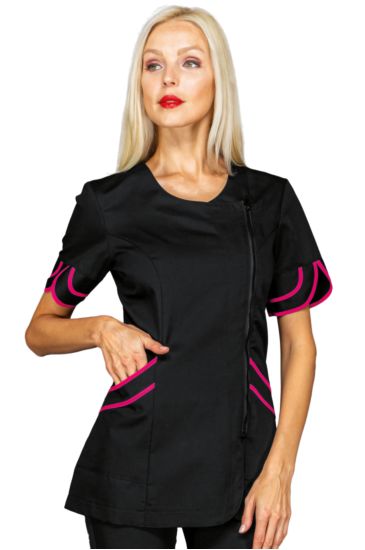 Babilonia blouse - Isacco Black+fuchsia