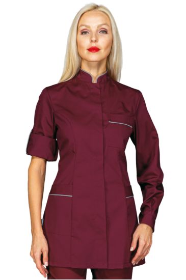 Antigua blouse - Isacco Bordeaux+grey