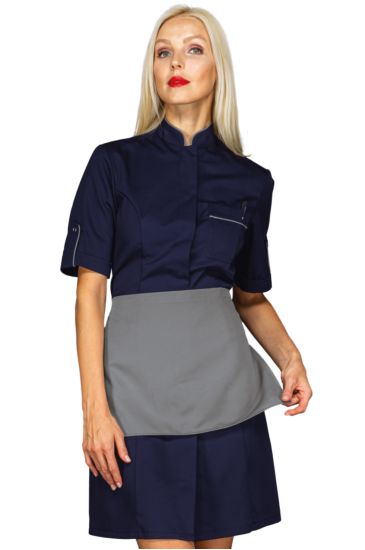 Venezia gown Half Sleeve with apron - Isacco Grey+blue
