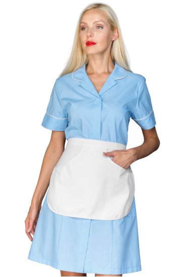 Firenze gown with apron - Isacco Light Blue+white