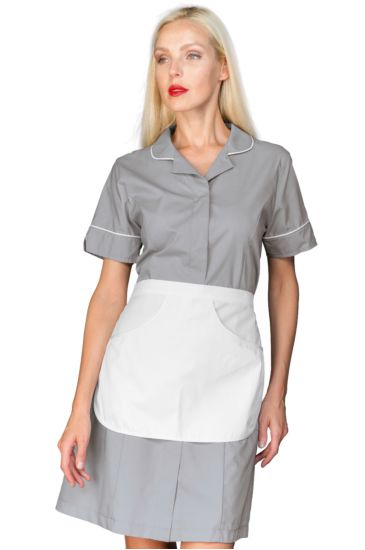 Firenze gown with apron - Isacco Grey+white
