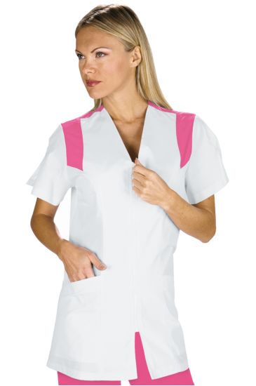 Santorini blouse - Isacco White+fuchsia