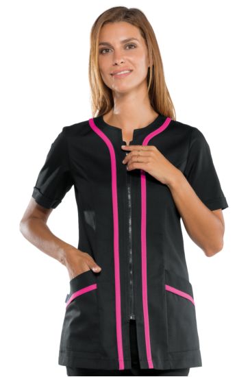 Aruba blouse - Isacco Black+fuchsia