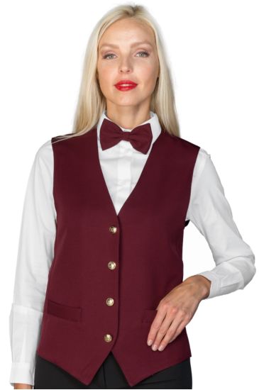 Gilet Unisex con gemello - Isacco Bordeaux