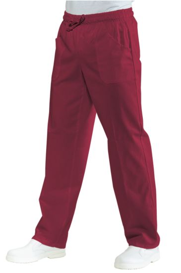 Trousers with elastic - Isacco Bordeaux