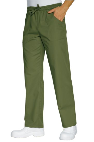 Trousers with elastic - Isacco Green Army