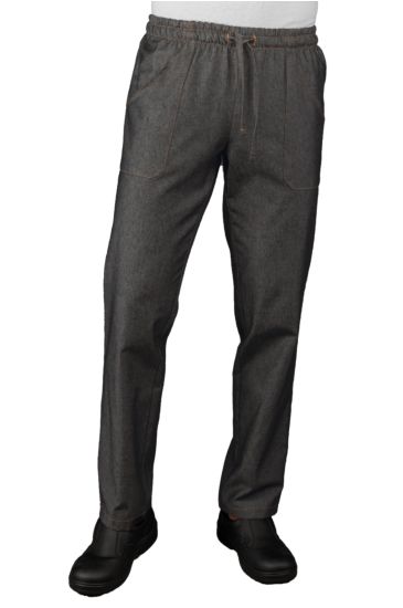 Trousers with elastic - Isacco Black Jeans