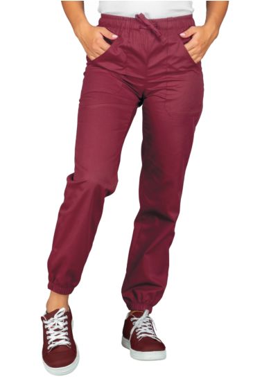 Pantagiaffa trousers with elastic - Isacco Bordeaux