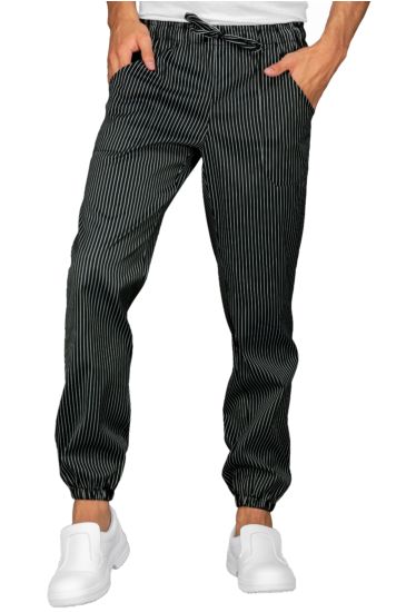 Pantagiaffa trousers with elastic - Isacco Black Vienna