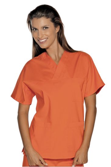V-necked blouse - Isacco Orange
