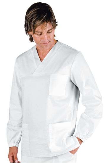 Long sleeves V-necked blouse - Isacco Bianco