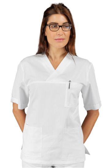 Casacca Collo a V Manica Lunga - Isacco Bianco Isacco