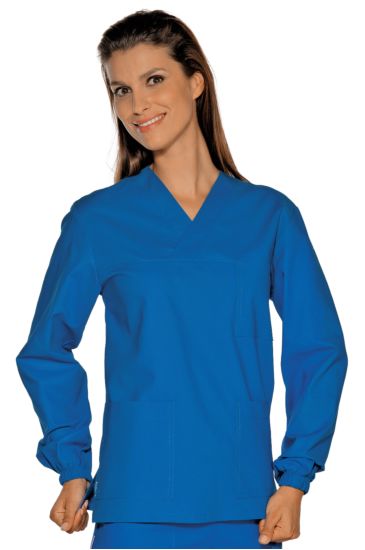 Long sleeves V-necked blouse - Isacco Medical Light Blue