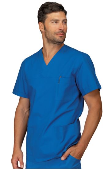 Half sleeves V-necked blouse - Isacco Medical Light Blue