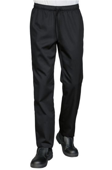 Trousers with elastic without pockets - Isacco Black