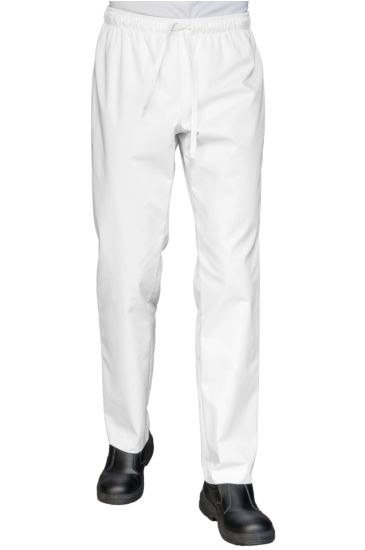 Trousers with elastic without pockets - Isacco Bianco